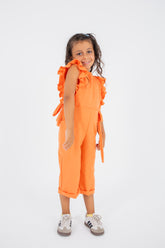 Orange Linen Jumpsuit