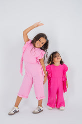 Baby Pink Linen Jumpsuit