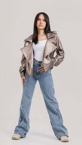 Oversized Metallic Jacket