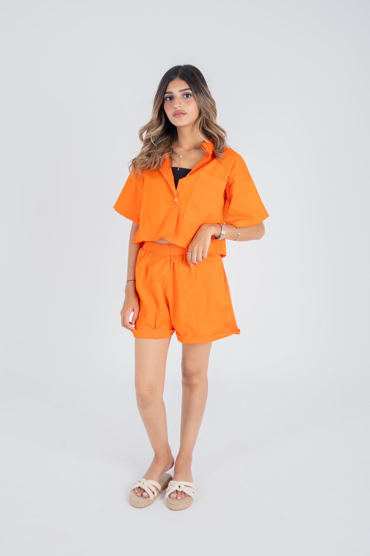 Orange Short Set