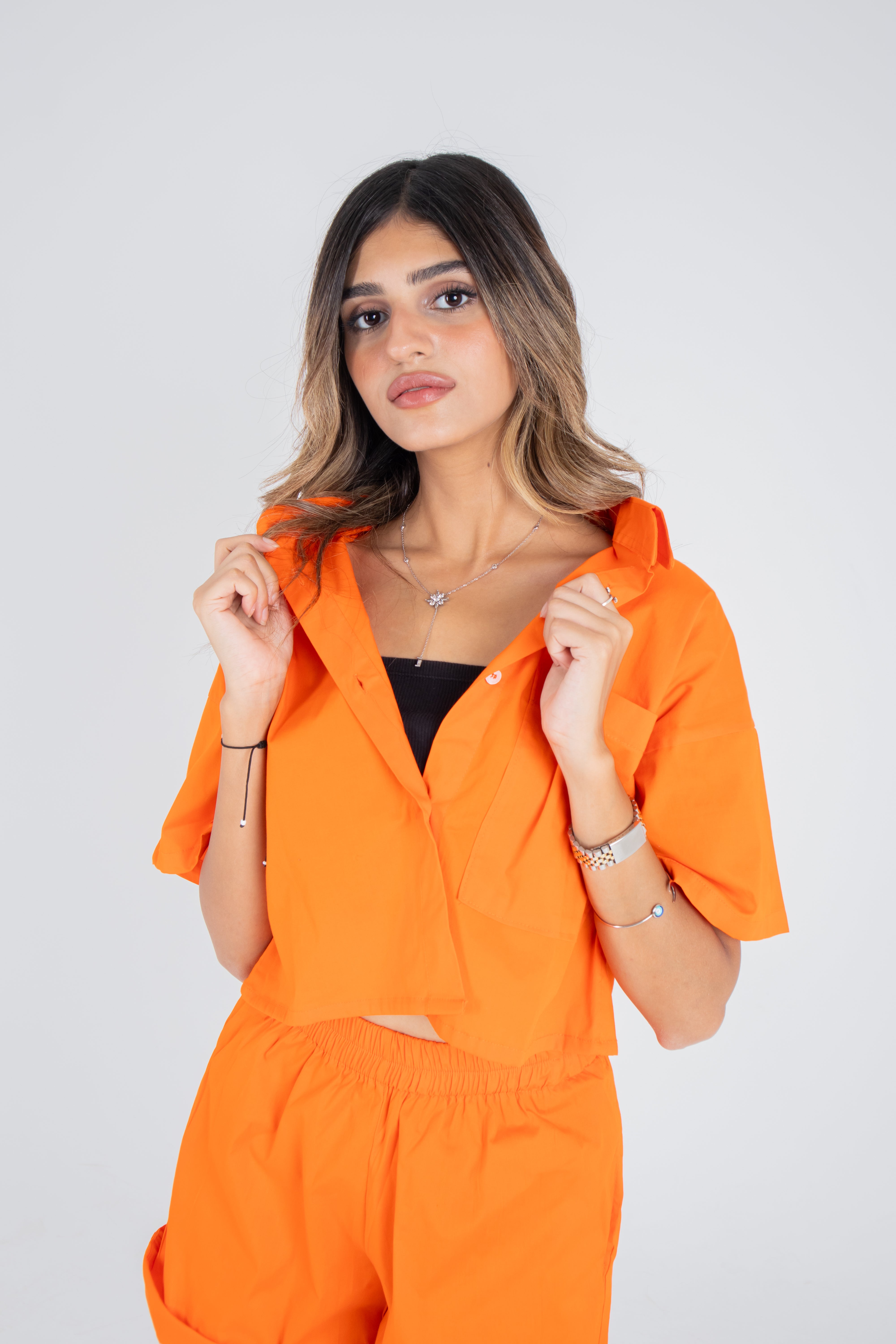 Orange Short Set