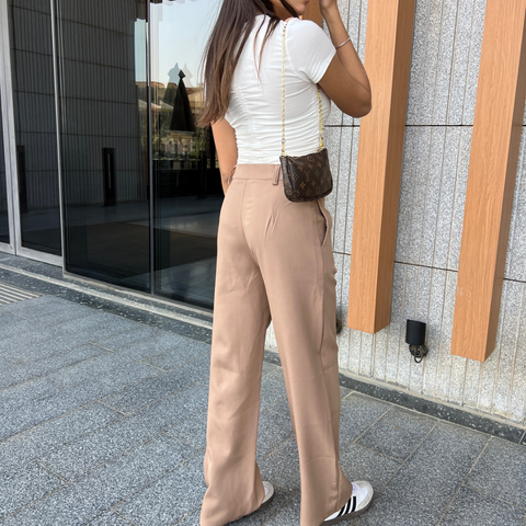 Beige Suit Pants