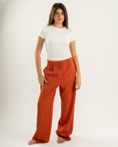 Rust Orange Suit Pants