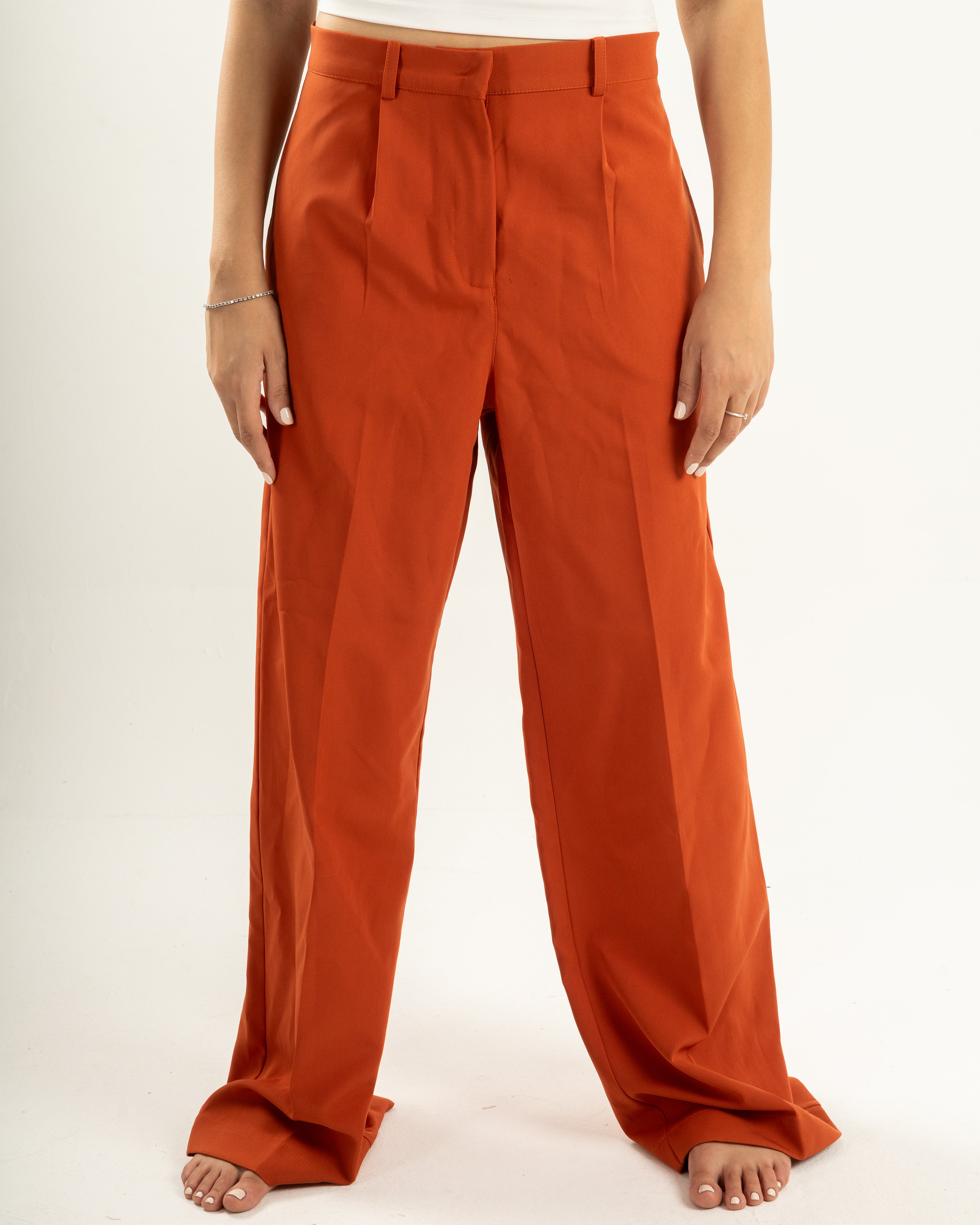 Rust Orange Suit Pants