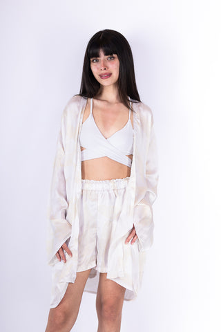 White x Gold Kimono Set